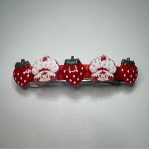 Hand Crafted Strawberry Shortcake Barrette